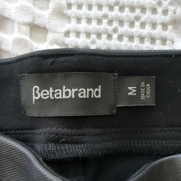 Betabrand Faux Leather Pants Medium Black 31X25 - Picture 3 of 14